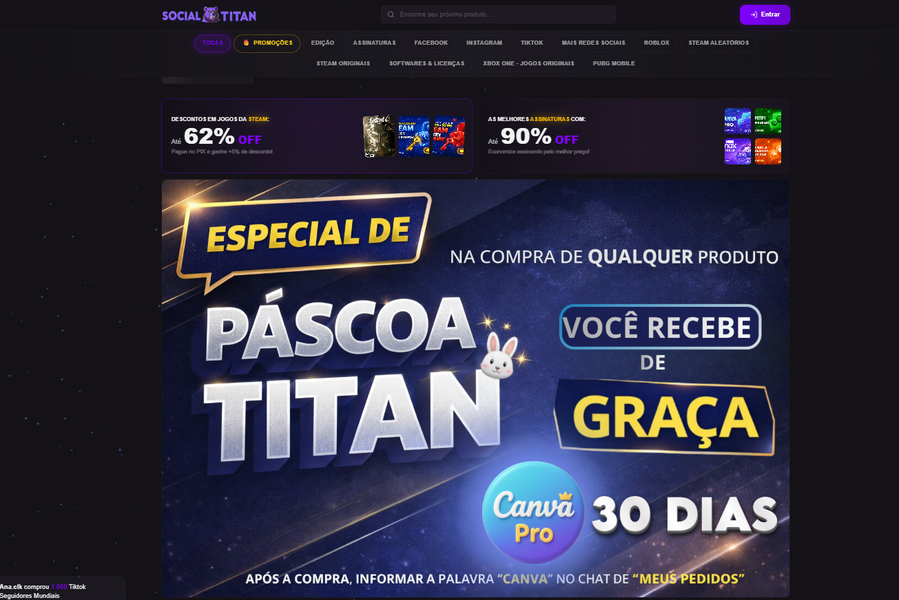 Social Titan — Campanha