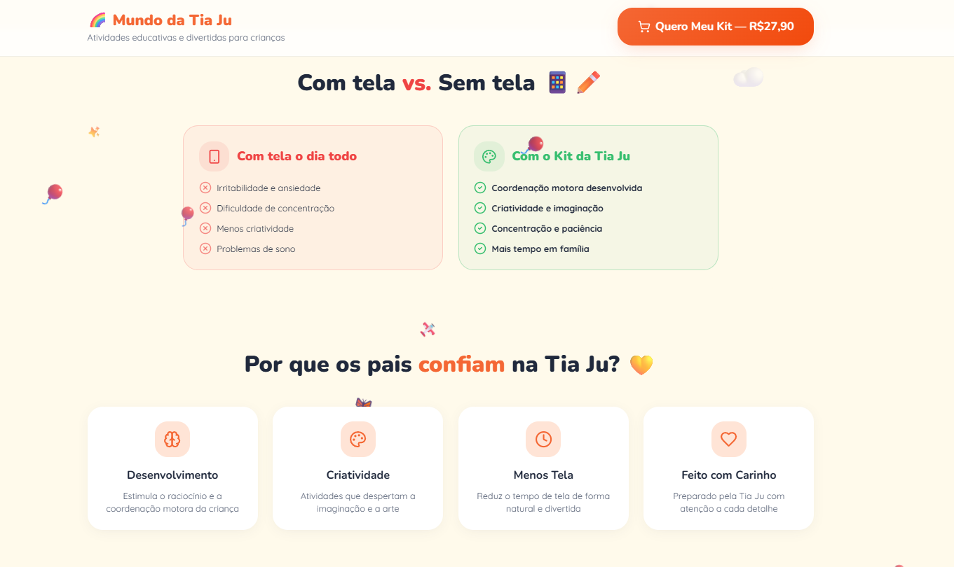 Mundo da Tia Ju — Benefícios